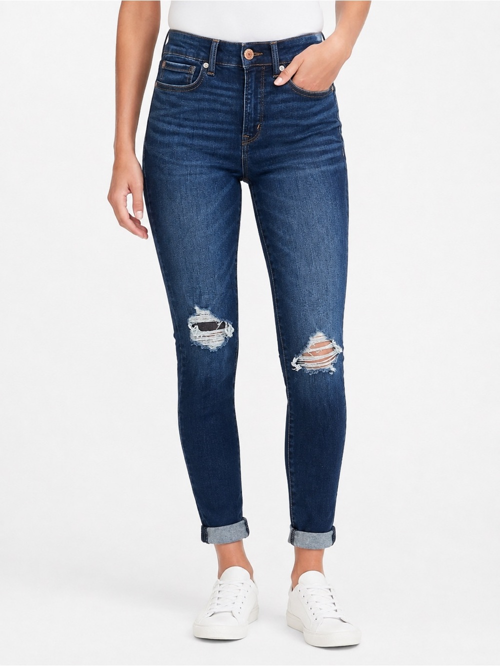 American Eagle Hi-Rise Jegging Luxe Stretch Ripped Jeans 6 Short 28W